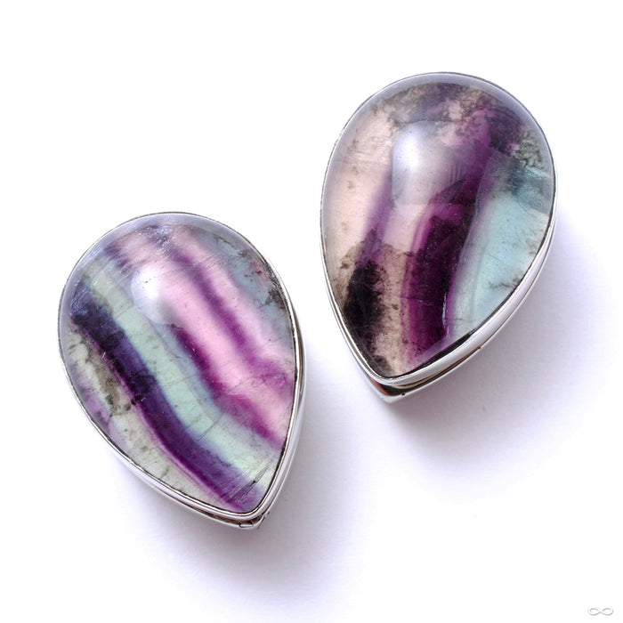 Stone Spade Weights from Diablo Organics with fluorite