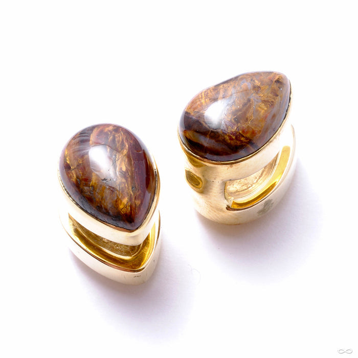 7/16" (11mm) / Brass / Pietersite
