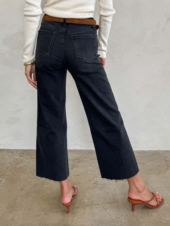 Strangers Cropped Wide Leg Jeans - Stitch And Feather