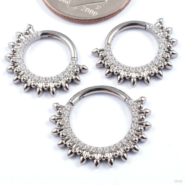 Sun Gem Clicker in Titanium from Diablo Organics in various sizes