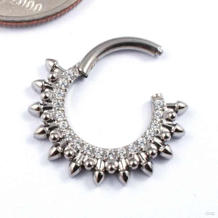 Sun Gem Clicker in Titanium from Diablo Organics open view