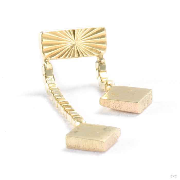 Sunray Tempo Press-fit End in Gold from Quetzalli left orientation in yellow gold