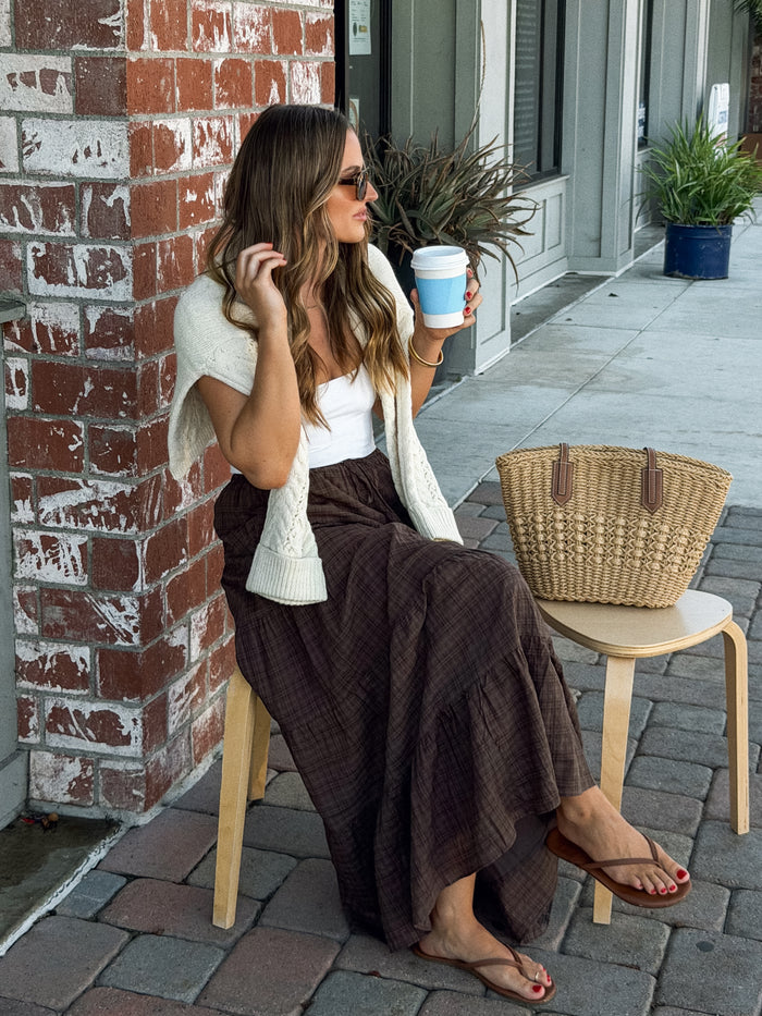 Sutton Plaid Maxi Skirt - Stitch And Feather