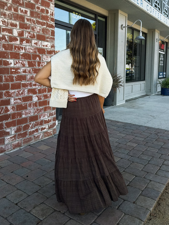 Sutton Plaid Maxi Skirt - Stitch And Feather