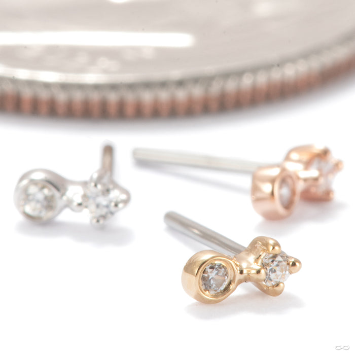 Sweet Nothing Press-fit End in Gold from Ember Body Jewelry in assorted materials