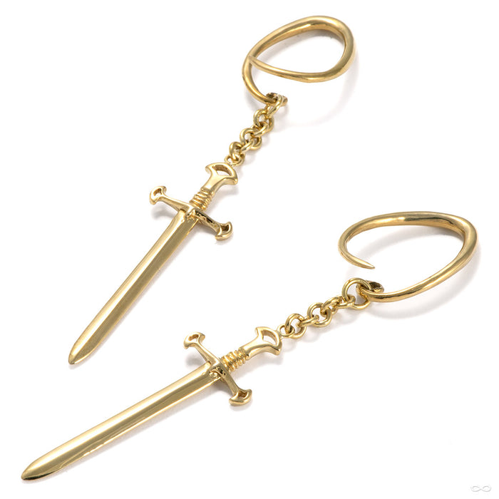 Sword Dangles from Diablo Organics in brass