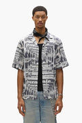 Tabloid Camp Shirt in relaxed fit with camp collar and short sleeves, made from 100% Lyocell.