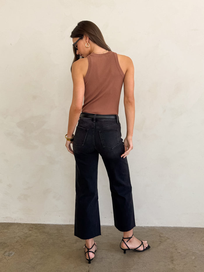 Take It Easy Tank in Brown - Stitch And Feather