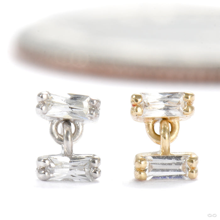 Tandem Press-fit End in Gold from Ember Body Jewelry in assorted materials