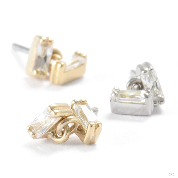 Tandem Press-fit End in Gold from Ember Body Jewelry in assorted materials