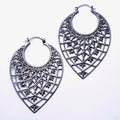 Tear Drop Earrings from Tawapa in Gun Metal