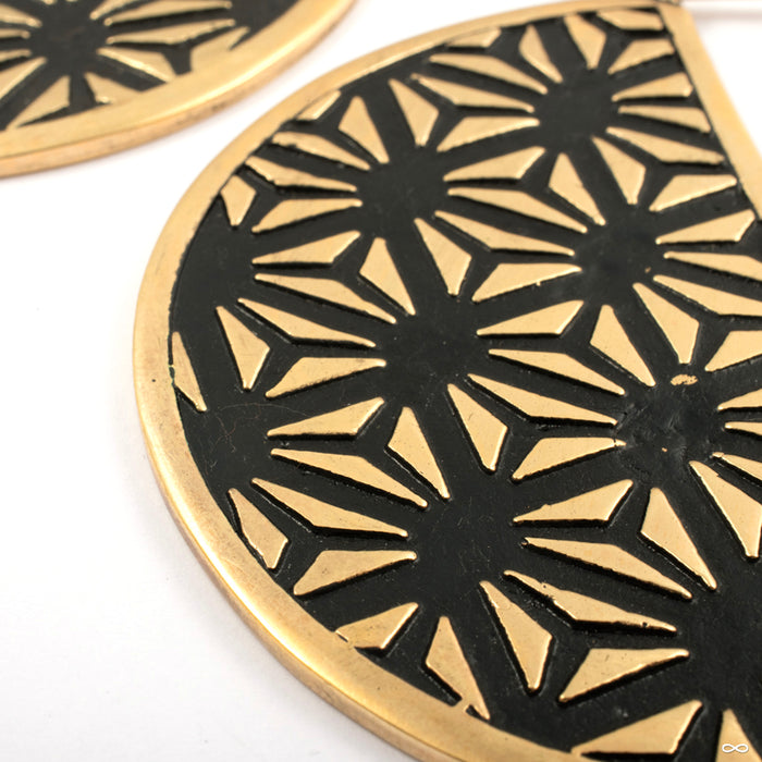 Tessellate from Namaste Nomadas in yellow brass detail view