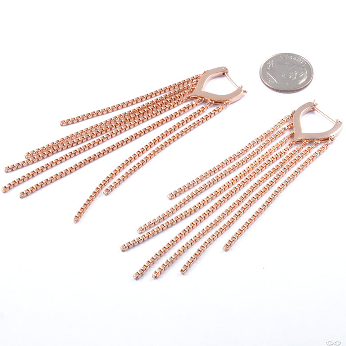 That Drip Earrings from Maya Jewelry in rose gold plated brass