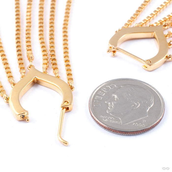 That Drip Earrings from Maya Jewelry in yellow gold plated brass open view