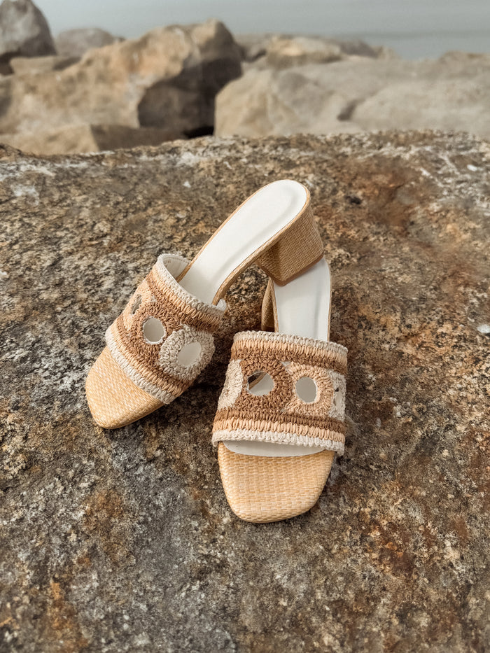 The Gia Raffia Sandals - Stitch And Feather