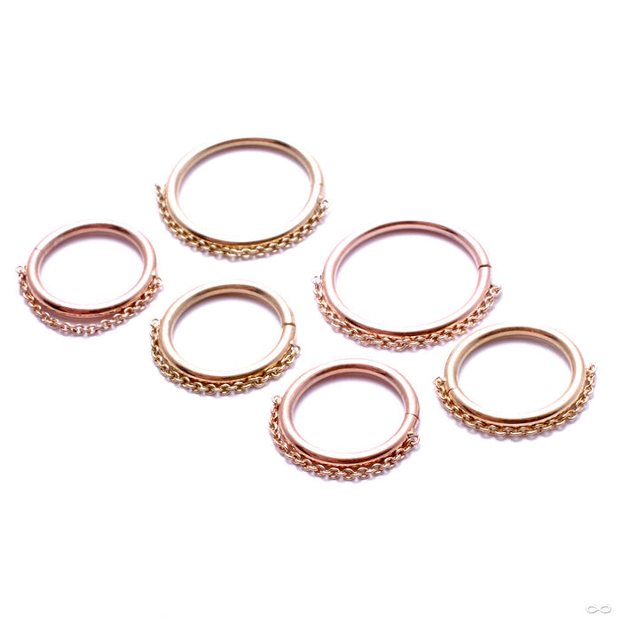 Thin Chain Seam Ring in Gold from Pupil Hall in assorted materials