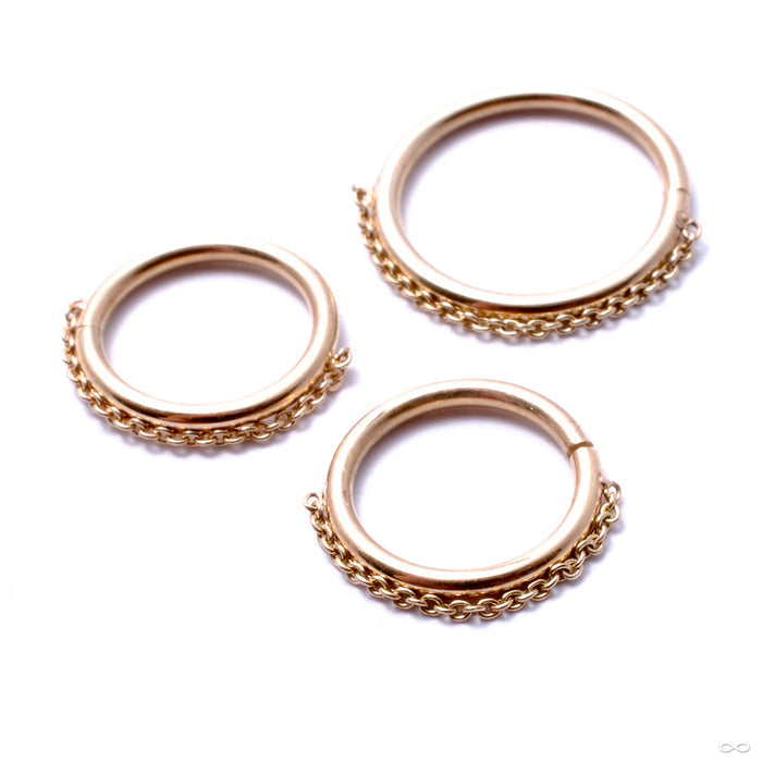 Thin Chain Seam Ring in Gold from Pupil Hall in yellow gold