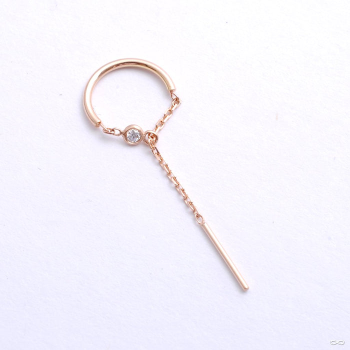 Thing of Beauty Threader Ring in Gold from Pupil Hall in rose gold with diamond