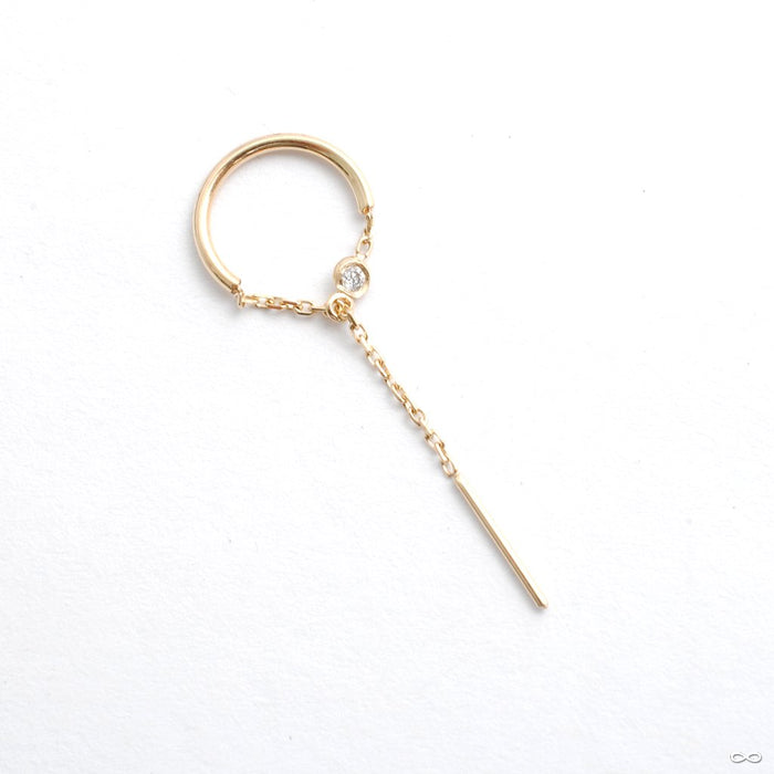 Thing of Beauty Threader Ring in Gold from Pupil Hall in yellow gold with diamond