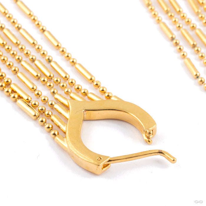 This Drip Earrings from Maya Jewelry in YEllow-gold-plated Brass Open Detail Photo