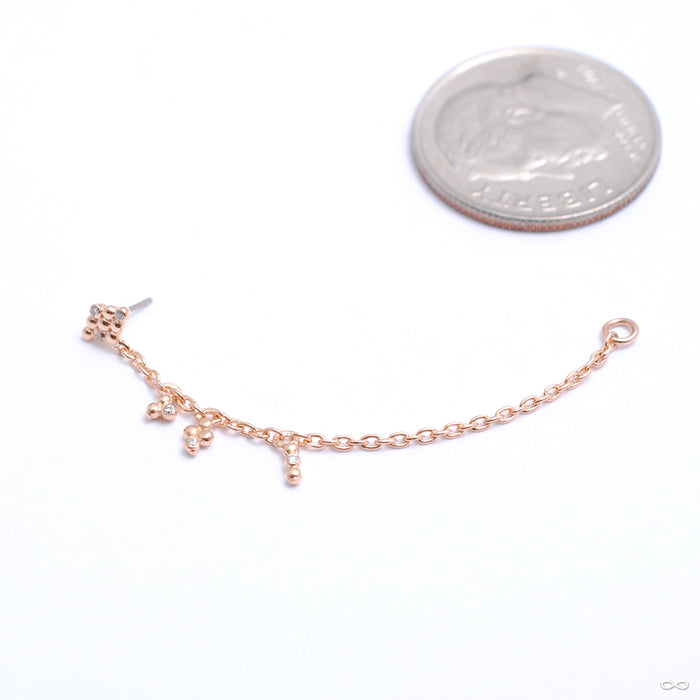 This & That Lasso Press-fit End in Gold from Pupil Hall in rose gold left orientation