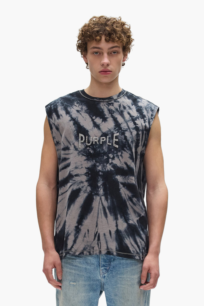 Tie Dye Tank Top in regular fit made from 100% cotton with textured jersey design.