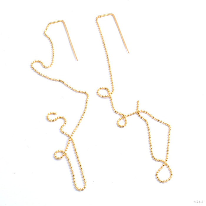 Tinseltown Earrings from Maya Jewelry in yellow-gold-plated brass