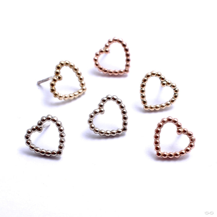 Tiny Love Press-fit End in Gold from Maya Jewelry in assorted materials