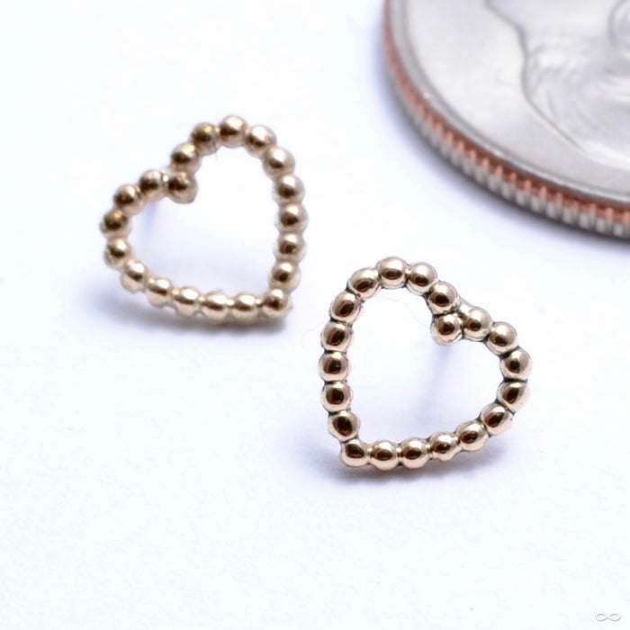 Tiny Love Press-fit End in Gold from Maya Jewelry in yellow gold