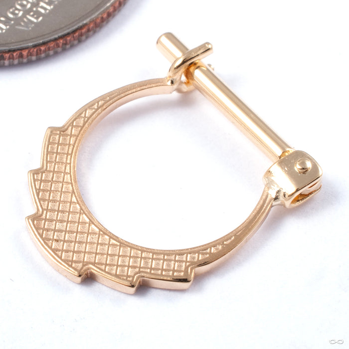 Tonali Hinged Ring in Gold from Quetzalli in yellow gold back view