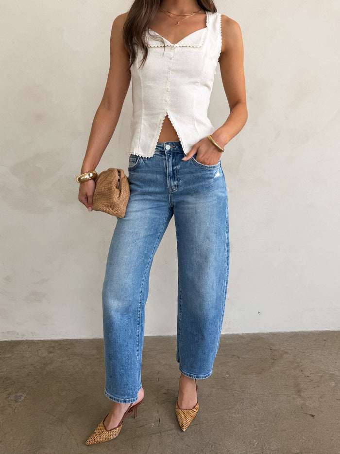 Toria Barrel Jeans - Stitch And Feather