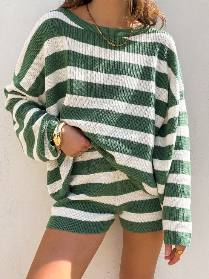 Tortugas Stripe Knit Shorts - Final Sale - Stitch And Feather