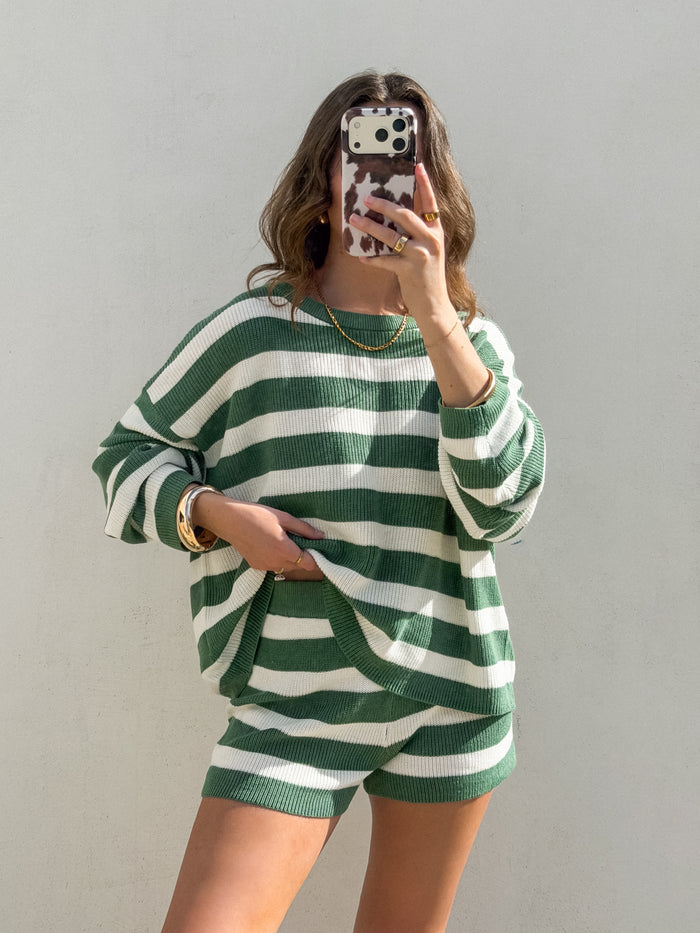 Tortugas Stripe Knit Shorts - Final Sale - Stitch And Feather