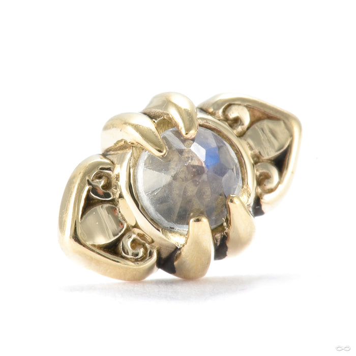 Totem Press-fit End in Gold from Sacred Symbols with labradorite
