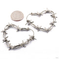 Tough Love Earring in White Brass from Maya Jewelry