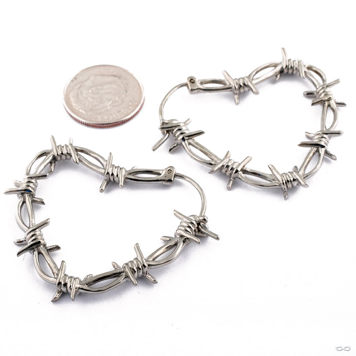 Tough Love Earring in White Brass from Maya Jewelry