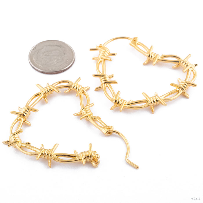 Tough Love Earring in Yellow Gold from Maya Jewelry Detail Photo