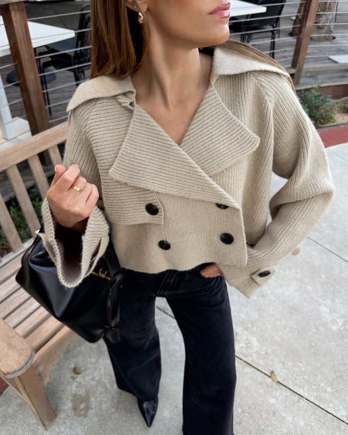 Townes Cropped Sweater Jacket - Final Sale - Stitch And Feather