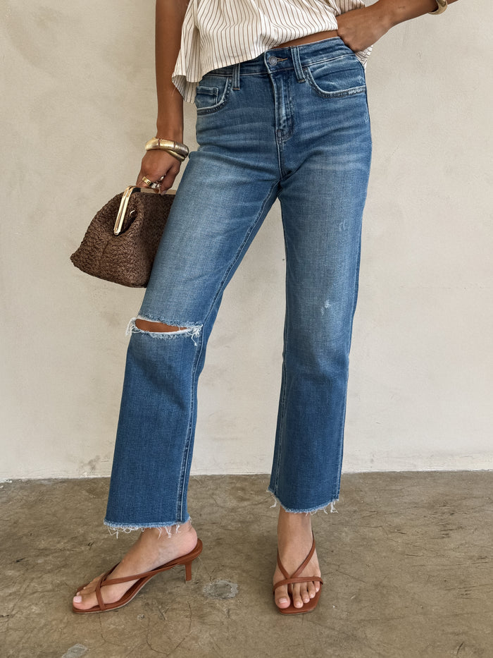 Tranquility Straight Leg Jeans - Stitch And Feather