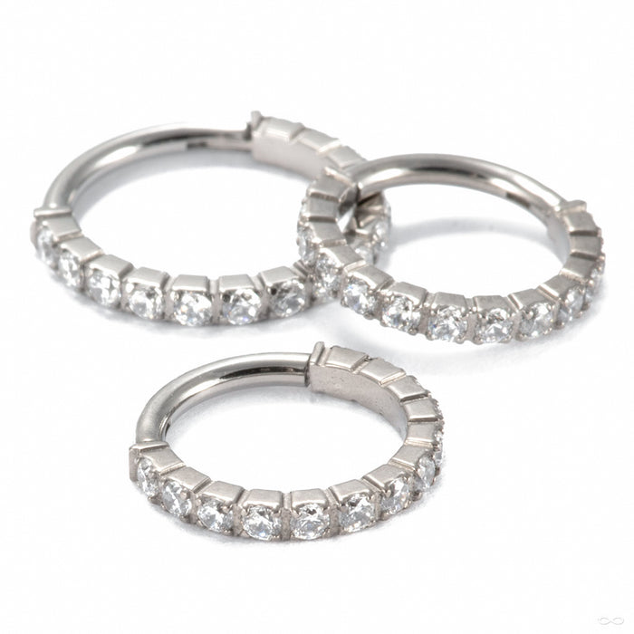Tread Gem Clicker in Titanium with Clear CZ from Diablo Organics group photo
