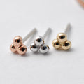 Tri Bead Cluster Press-fit End in Gold from BVLA in Assorted Metals
