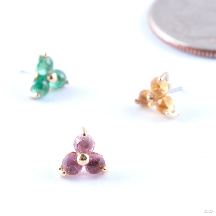 Tri Love Press-fit End in Gold from Quetzalli in assorted materials
