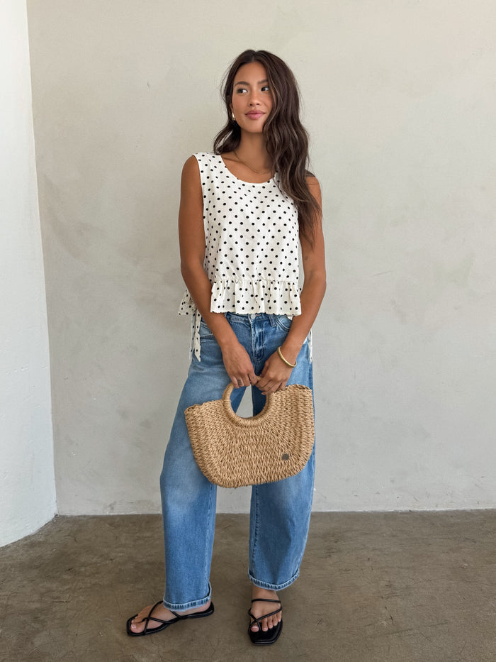 Trinity Polka Dot Top - Stitch And Feather
