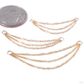 Triple Diamond-cut Singapore Chain in Gold from Hialeah in various lengths