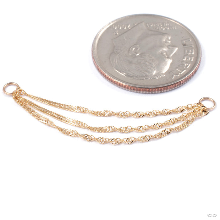 Triple Diamond-cut Singapore Chain in Gold from Hialeah in yellow gold