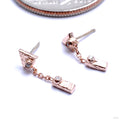 Tryangle Stone Dottie with Drip Press-fit End in Gold from Pupil Hall with diamond