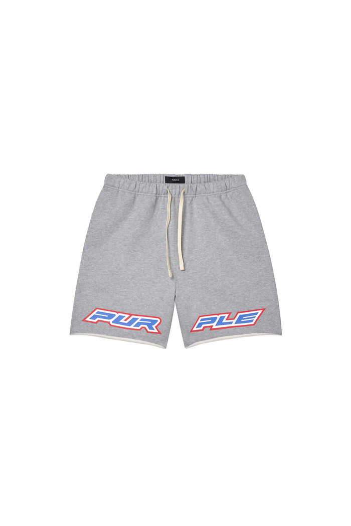 Turbo Type Short in Heather Gray, midweight fleece, elastic waistband, regular fit.