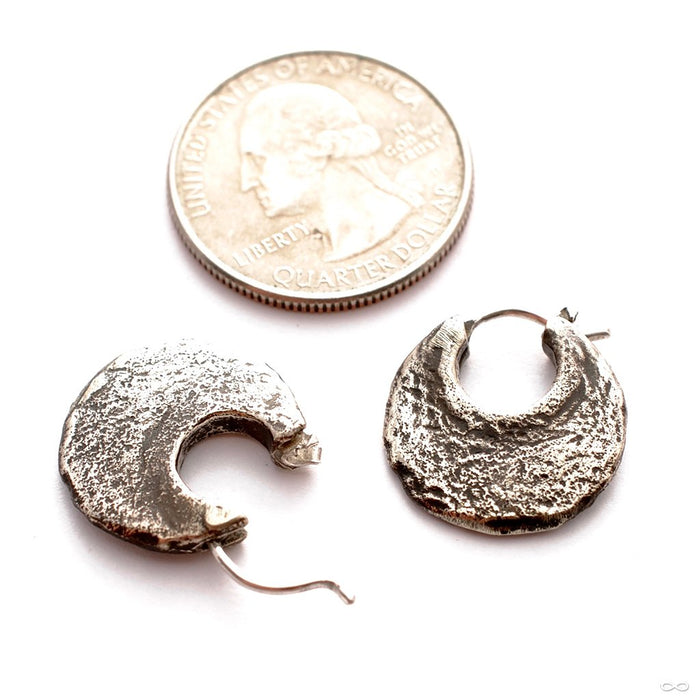 Turmeric Earrings from Maya Jewelry in White Brass