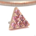 Ursa Major Press-fit End in 14k Rose Gold with Pink Tourmaline from Tether Jewelry