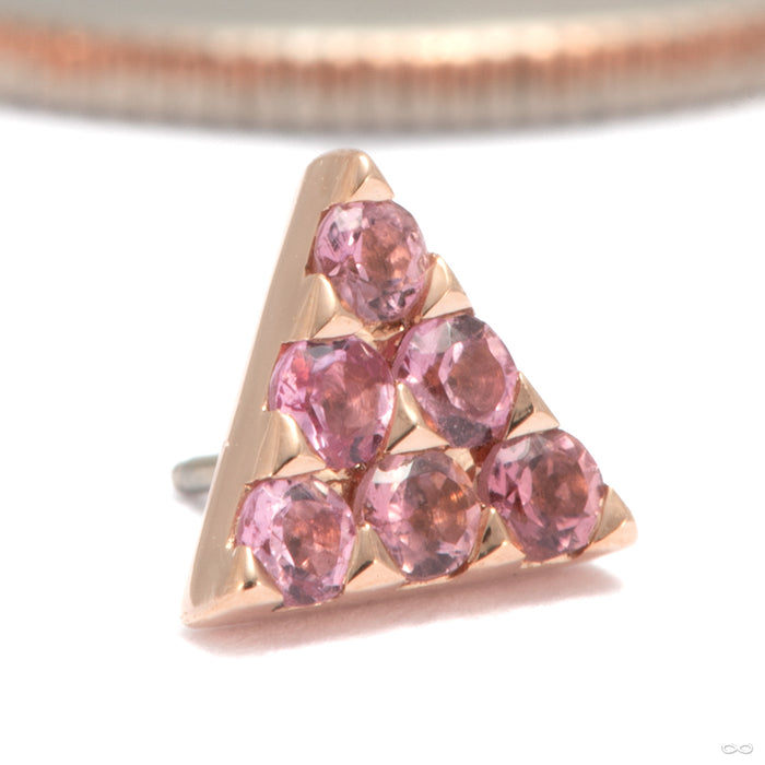 Ursa Major Press-fit End in 14k Rose Gold with Pink Tourmaline from Tether Jewelry